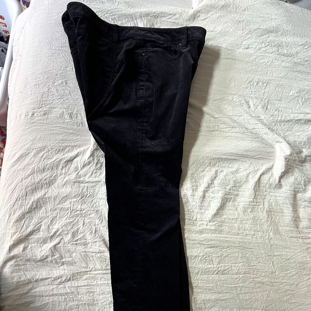 Ann Taylor Modern Fit Faux Cotton Velour Jeans / Color Black  /  Size 12P